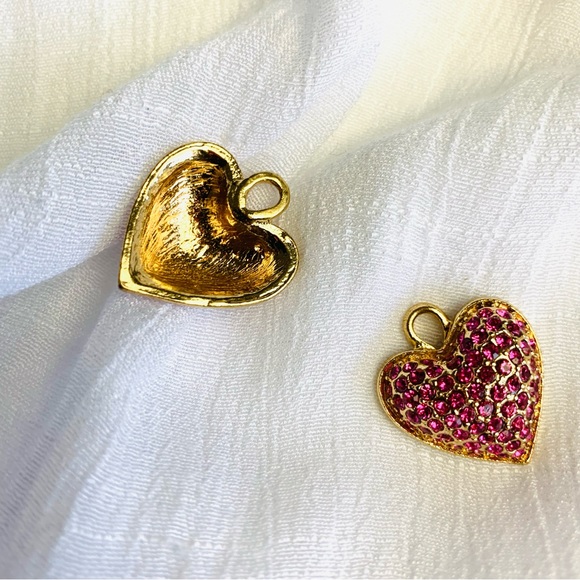 Pink Rhimestone Heart Shape Charm - Picture 2 of 6